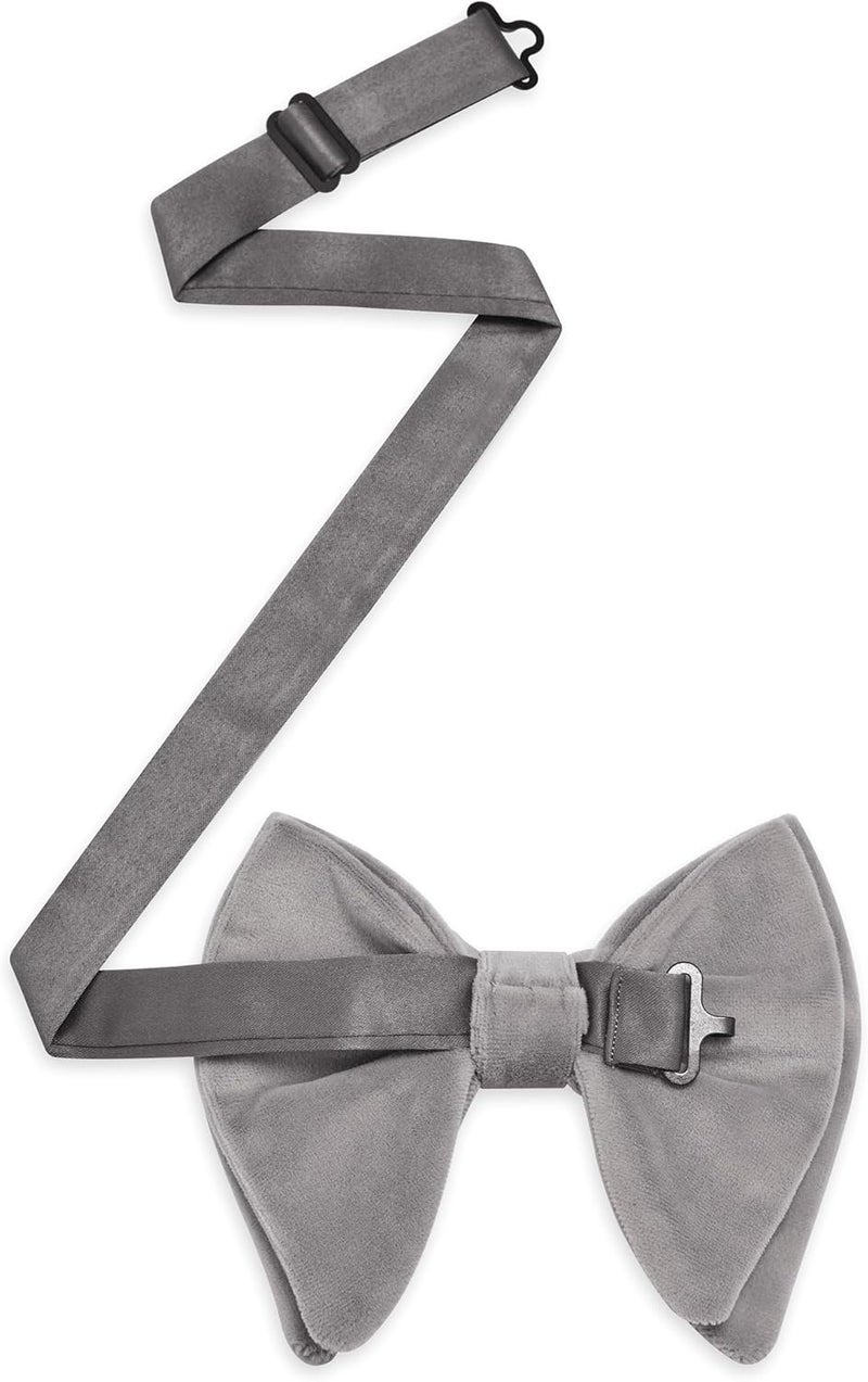 Branduce Velvet Bow Ties for Men Oversize Pre-tie Bowtie Tuxedo Bowties for Wedding - Image 3
